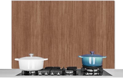Spatscherm keuken 120x80 cm - Kookplaat achterwand Hout - Boomstronk - Patronen - Muurbeschermer - Spatwand fornuis - Hoogwaardig aluminium