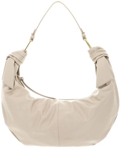 COCCINELLE Leren handtas schoudertas Furoshiki Handbag puffy Smooth Leather Sandshell beige