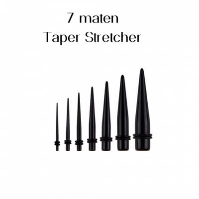 7 maten Taper stretcher 1.6 mm- 6 mm - Charme Bijoux
