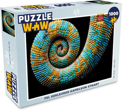 Puzzel Kameleon - Staart - Kleur - Legpuzzel - Puzzel 1000 stukjes volwassenen
