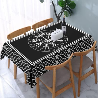Vikingboom Kelten Heidens Wicca Rechthoekige Tafelkleed voor Tafeldecoratie Wasbaar Keuken Eettafelkleed Feestelijk Feest Huisdecoratie 90x140cm