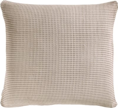 Heckettlane Kussensloop Wafel - Kussenhoes van 50x50 cm - 1 stuk - 100% Katoen - Grijs