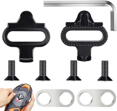 Allecto Plus - Mountainbike schoenen 11 stuks Lockable Schoen Pads en Anti-Slip Pedalen Fiets Cleat Kit Pedal Plates Fiets Accessoires