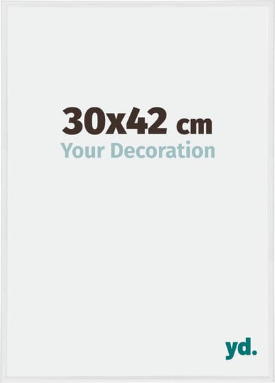 Your Decoration - Fotolijst 30x42 cm - Kunststof - Wit Hoogglans - Annecy