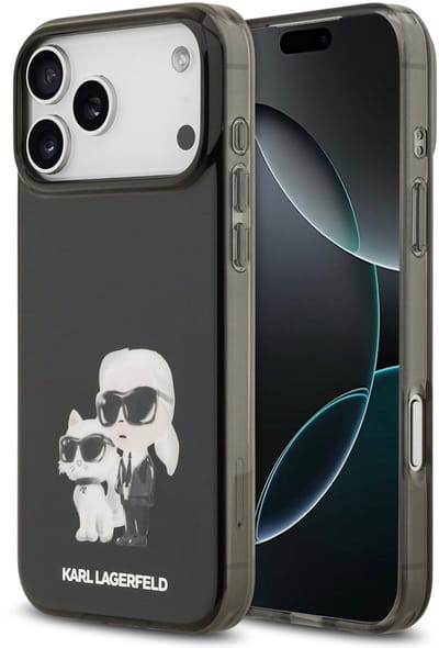 Karl Lagerfeld Back cover voor Apple iPhone 17 Pro Max in de kleur Zwart