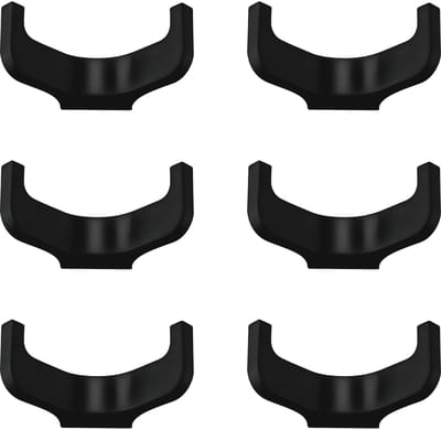 SOTECH 6 stuks Dubbele haken BILL zwart mat 72,5 x 29 x 37,5 mm met onzichtbare bevestiging Jashaken uit de BlackLine collectie