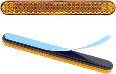 Reflectoren voor Fietsen en Motoren - E4-Gecertificeerde Rectangulaire Achterlicht Cat Eye - Gele Adhesieve Reflectoren voor Veiligheid en Zichtbaarheid