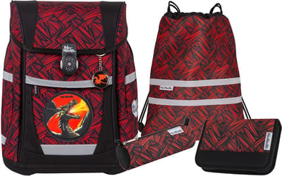 McNeill Schooltas Tenero Schoolbag Set 5-delig Zack Zwart