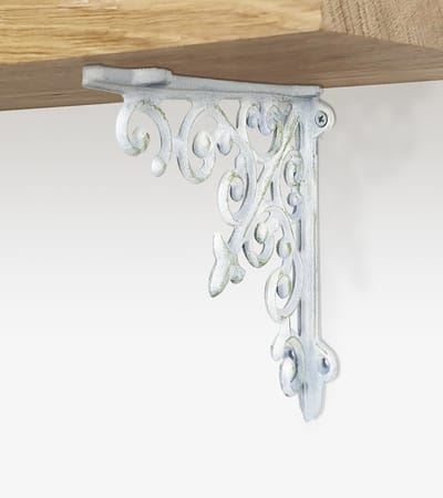 Barnwoodweb Plankdragers Metaal Classic Liberty White - 17x17 cm - Trendy Stoere Industriële Witte Planken Dragers- Stalen Schapdragers