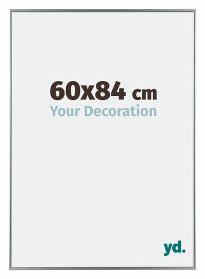 Your Decoration - Fotolijst 60x84 cm - Kunststof - Zilver Hoogglans - Evry