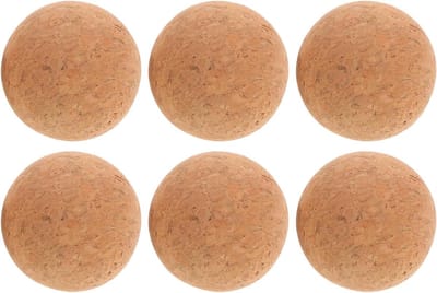 Tafelvoetbalballen Kurk - Reserve balletjes - Spelverbetering Thuis - Fluisterstille ervaring - 6 stuks 45 mm - Lichtgeel