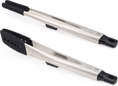 Joseph Joseph - Elevate Fusion Tang Set van 2 Stuks - Siliconen - Zilver