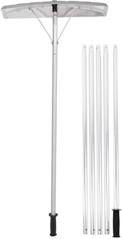 Verlengstok Sneeuwruimer - Dak Hark Schraper - Buiten Sneeuw Ruimen - Lichtgewicht Aluminium - 63x15 cm Schepkop