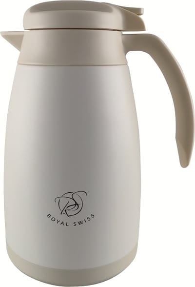 Royal Swiss - Thermoskan 1.5L - Isoleerkan - RVS - Beige - Koffie - Water - Voor warme en koude dranken