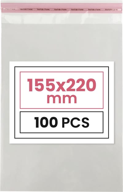 Plastic zakjes met plakstrim - 15,5x22 cm - transparant - 100 zakken