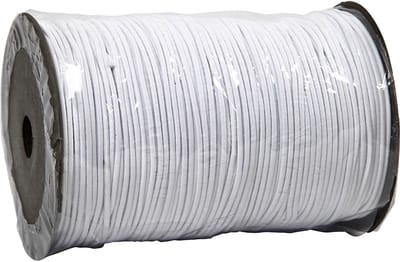 Elastisch koord, dikte 2 mm, wit, 250 m/ 1 rol