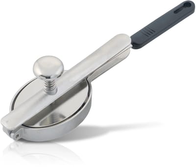 Le Pratique | Ovale RVS Hamburgerpers | Premium tool voor perfecte hamburgers van ca. 150g | Hygiënisch en makkelijk schoon te maken. Vul, pers en ontvorm snel voor een prachtig eindresultaat | + GRATIS 1000st. Ovale Steakpapiertjes | Made in France