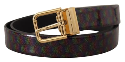 Regenboog Glitter Patenten Leren Riem