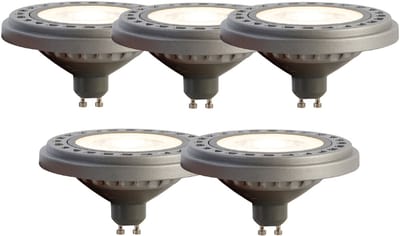 LUEDD Set van 5 GU10 LED lamp AR111 8W 750 lm 3000K