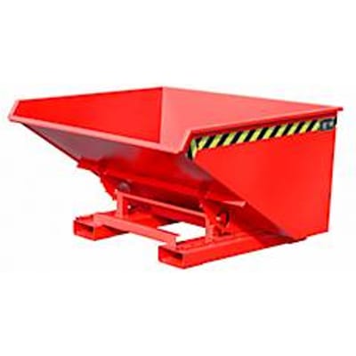 Bauer EXPO® E-900, spanenopvangbak type E, met zeefplaat, olie- en waterdicht, geschikt voor vorkheftrucks, B 1570 x H 1260 x H 835 mm, vuurrood RAL 3000
