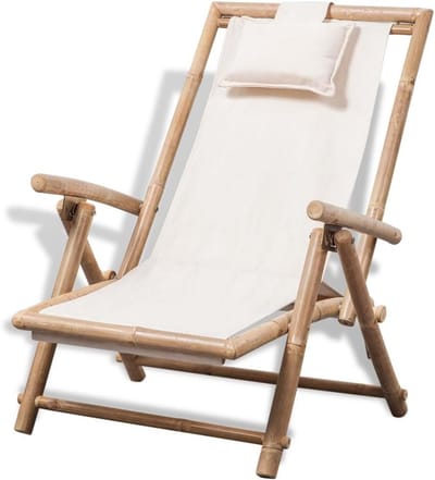 Ligstoel Tuinstoel - Opvouwbare Stoel - Ontspannen Buiten - Verstelbare Rugleuning - 110 x 64 cm - Geel