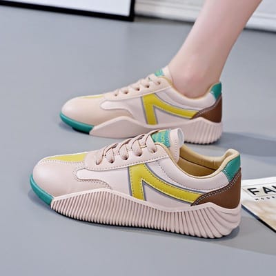 Nieuwe Lente en Herfst Alles-match Boardschoenen Dikke zool Stiksels Persoonlijkheid Sport en Vrije tijd Leren Boardschoenen 40