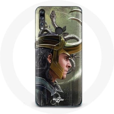 Coque maniacase pour Huawei P30 Lite Loki Thor Ragnarok avec Casque Fanart Saison 1 noir