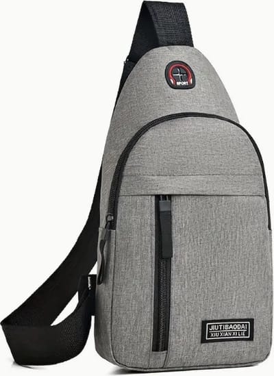 Licht Grijze Crossbag Heren / Dames - 30 x 17cm - Crossbodytas - waterafstotend - Reistas - Citytrip