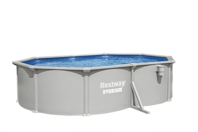 Bestway® Hydrium™ 5,00 m x 3,66 m x 1,22 m Ovale Bovengrondse Zwembad Set met Stalen Wanden