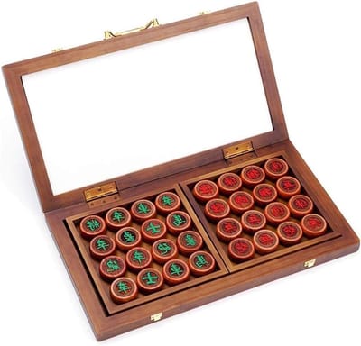 Chinees schaakspel - Strategisch spel - Hersentraining - Luxe palissander - 54 x 49.5 cm - Niet gespecificeerd