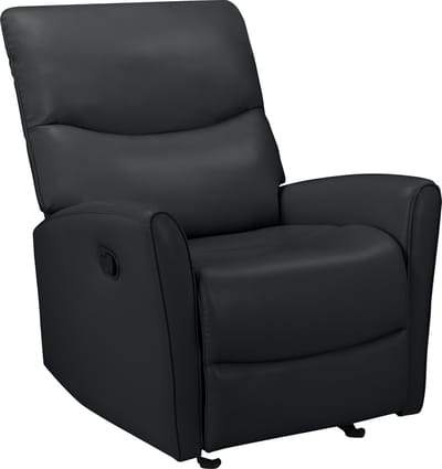 Chesley - Fauteuil relax Manuel Noir PU (100 x 81 x 98 cm)