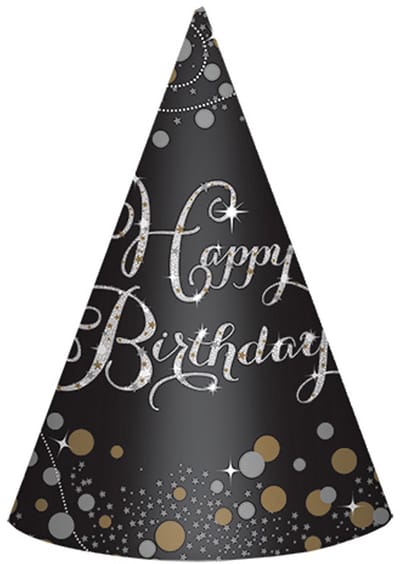 Feesthoedjes Verjaardag Happy Birthday 8 stuks