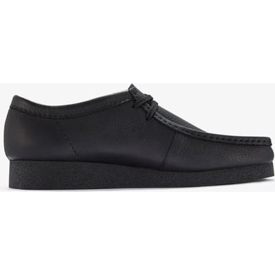 CLARKS - maat 46 - WallabeeEVO Heren Veterschoenen - Leer - Zwart