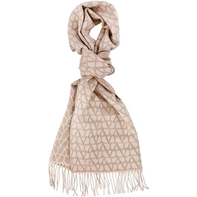 Valentino 5w2Er028 Icm 0bg  Er028 Icm 0bg  Écharpe Twirl Econograph 5W2ER028 ICM 0BG gray
