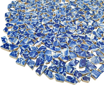 500g Gebroken Witte Mozaïektegels Keramiek & Porselein - Kleine Onregelmatige Tegelstukjes voor DIY Ambachten en Decoratie