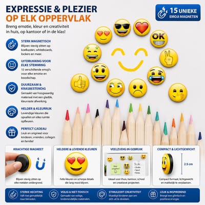 Emoji koelkastmagneten 28 stuks, grappige smiley magneten voor magneetbord, koelkast, whiteboard, keuken en kantoor