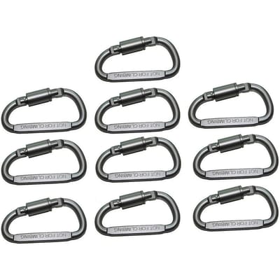10 Stuks /partij Parachute Lanyard Gesp Bergbeklimming Gesp KKDS D-sluiting Gesp Karabijnhaak gray