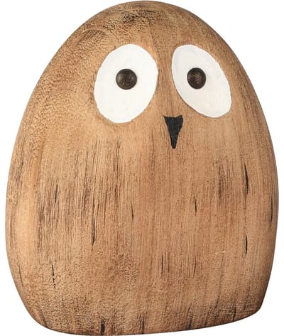 Dekoratief | Uiltje 'Hubert', naturel, hout, 13x6x15cm | A255560