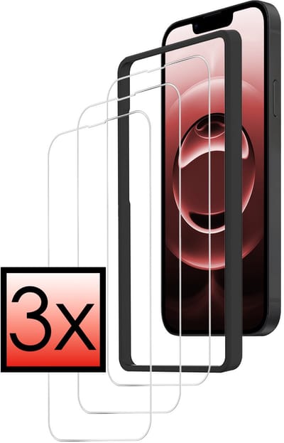 Screenprotector - 3 stuks - Geschikt voor Apple iPhone 16e / 17e - Met Installatie Frame - Beschermglas - Gehard Glas - Tempered Glass - Screen Protector - Inclusief Montage Kit
