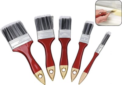 PD® - Kwastenset - 5 Delig - kwasten set - Platte Kwastenset synthetisch