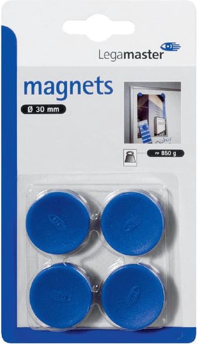 Whiteboardmagneten 30mm Lega Blauw