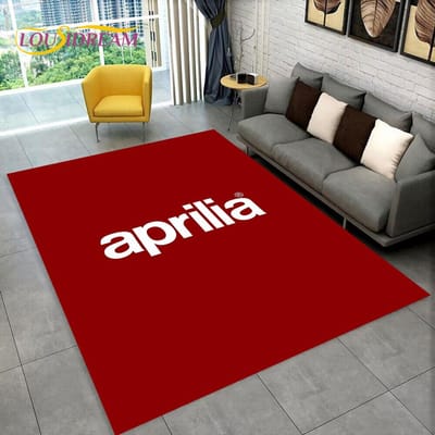 HD Aprilia Racing Motorfiets Logo Tapijt Vloerkleed voor Thuis Woonkamer Slaapkamer Bank Deurmat Decor, kinderkamer Vloerkleed Antislip Vloermat 3D 70x100cm