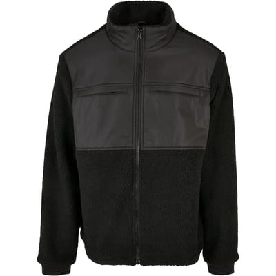 Urban Classics - Patched Sherpa Jacket - L - Zwart