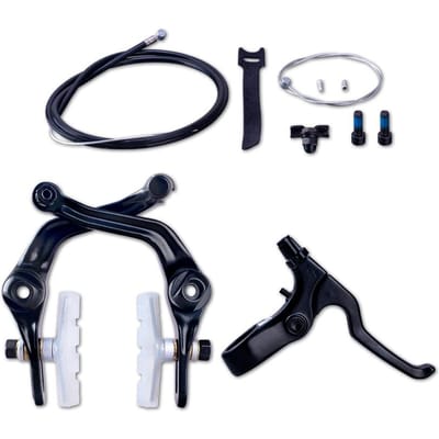 Funsea Freins de Vélo Kit Freins en U Accessoires de Vélo Conçus Levier en Alliage Forgé Patins Transparents Gaines Intérieure Extérieure Pièces BMX Ca Utilisation Pratique