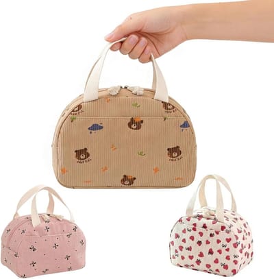 Geïsoleerde lunchtas 6,5 liter - Opvouwbare thermotas met berenmotief voor school, kantoor, strand en camping