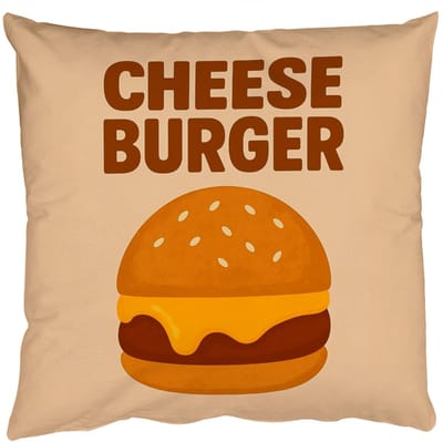 Sierkussens - Kussentjes Woonkamer - 50x50 cm - Cheeseburger - Minimalistisch - Geel