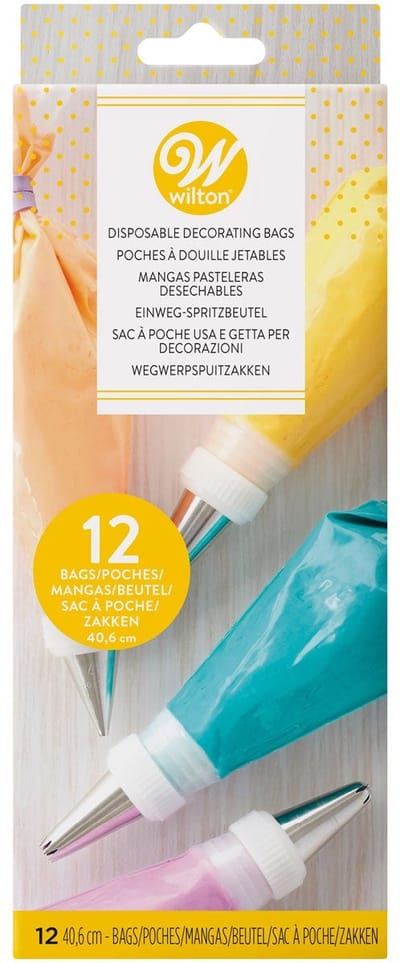 Wilton Wegwerp Spuitzakken - 40cm - pk/12 - Slagroomspuit - Garneerspuit