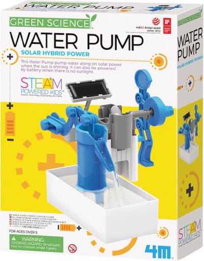 4M Wetenschap En Spel - Solar Waterpomp - Bouwpakket - KidzLabs - Green Science - 5 Jaar