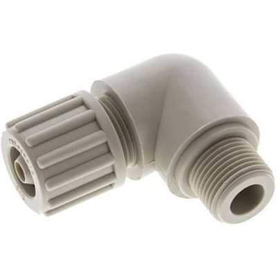 12x6mm & G3/8'' PP L-Vorm Knelfitting Buitendraad 10bar Kunststof en Polyamide