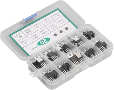 Transistor Assortiment Kit - Spanningsstabilisator Set - Elektronica Reparatie - Stabiele Uitgangsspanning - 50 Stuks - Zwart